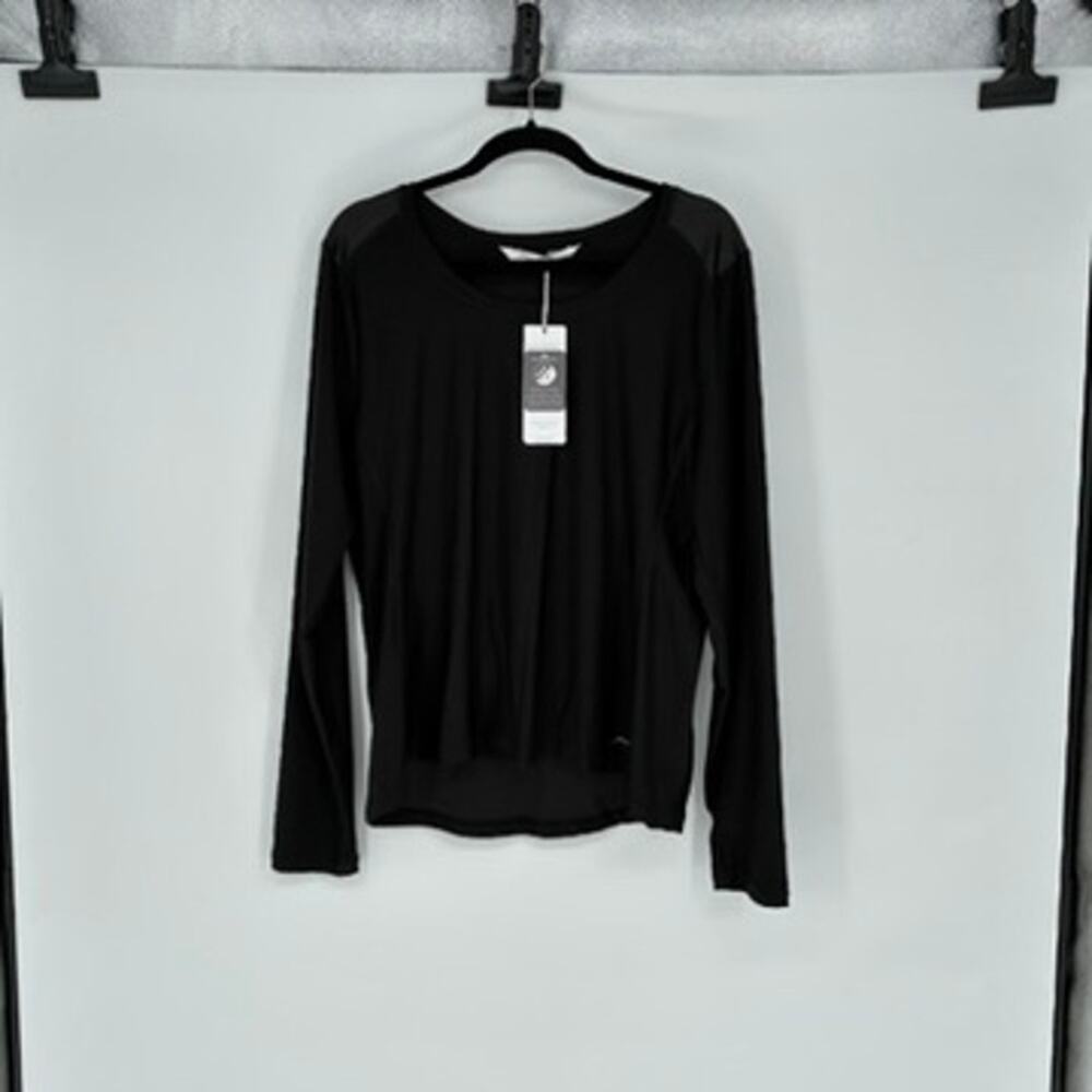 NWT Women's Gottex Black Long Sleeve Athletic Top - Plus Size 2X - Workout